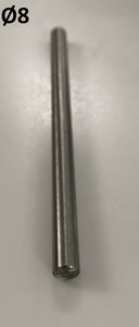 Inox (RVS) staaf rond Ø 8 mm - brut - op maat