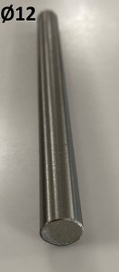 Inox (RVS) staaf rond Ø 12 mm - brut - op maat