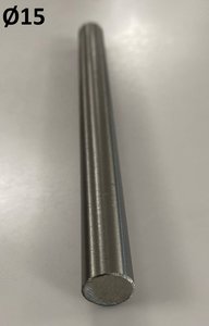 Inox (RVS) staaf rond Ø 15 mm - brut - op maat