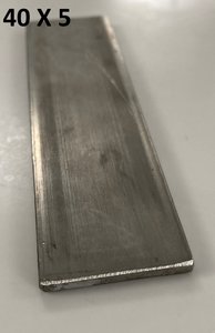 Inox (RVS) strip 40 x 5 mm - brut - op maat
