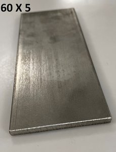 Inox (RVS) strip 60 x 5 mm - brut - op maat