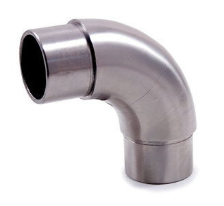 rondbocht  90° pivoteerbaar  inox 