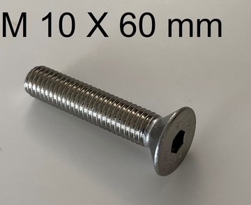 inbusbout conisch M10 X 60 mm