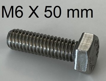 bout met 6 kant kop M6 X 50 mm 