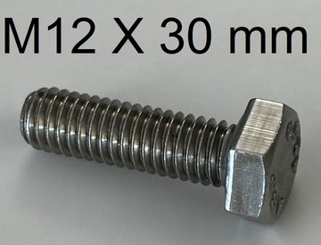 bout met 6 kant kop M12 X 30 mm 