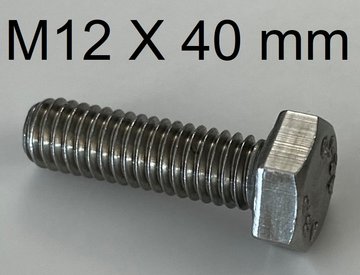 bout met 6 kant kop M12 X 40 mm 