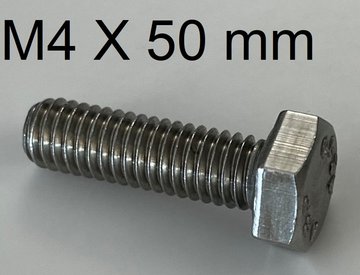 verzinkt bout met 6 kant kop M4 X 50 mm 
