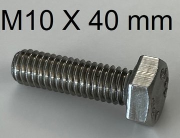 verzinkt bout met 6 kant kop M10 X 40 mm 