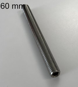 inox stok einde M8 X 60 mm 