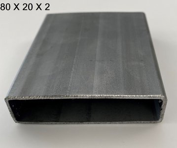 rechthoekige koker 80 X 20 X 2 mm 