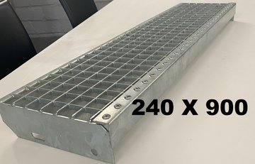 roostertrede gegalvaniseerd (metaal) 240 X 900 mm