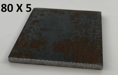 plat staal 80 X 5 mm 