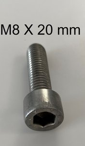 verzinkt inbusbout M8 X 20 mm 