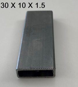 koker rechthoekig 30 X 10 X 1.5 mm 